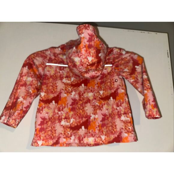 HUNTER Kids Size 3T Red Light Hooded Zipper Rain Jacket - Picture 4 of 6